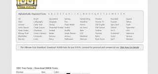 1001 Free Fonts 1만개 이상 영문폰트 무료다운