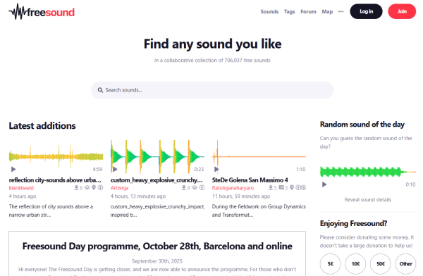 Freesound(프리사운드)
